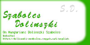 szabolcs dolinszki business card